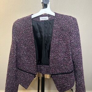 Calvin Klein Women's Speckled Pink Blazer